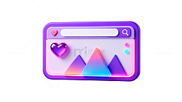 霓虹风格社交界面设计