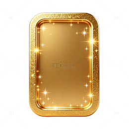 奢华金框闪亮装饰元素