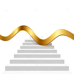 金色波浪楼梯设计