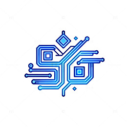 科技感5G电路图案设计素材