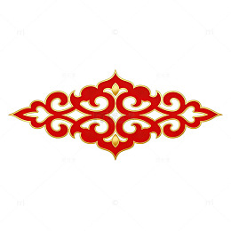 中国传统红金色花纹图案设计元素