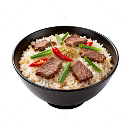 牛肉炒饭美食片
