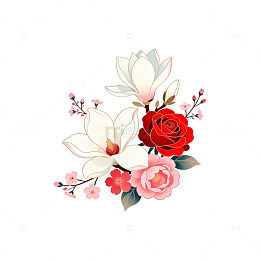 精致花卉插画设计素材