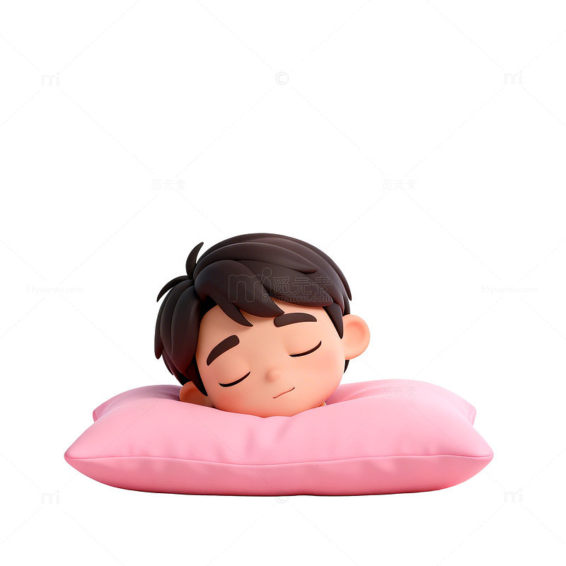 卡通睡眠男孩