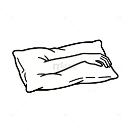 简约线条人体躺卧姿势插画