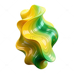 抽象流体艺术绿色黄色渐变图案
