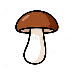 卡通风格蘑菇插画设计元素