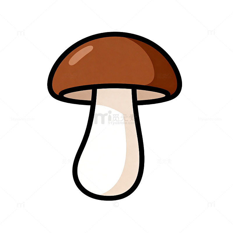 卡通风格蘑菇插画设计元素