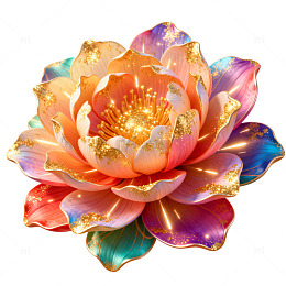 绚丽多彩玻璃花装饰图案