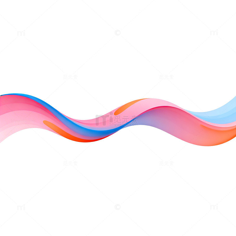 彩带波纹抽象设计素材