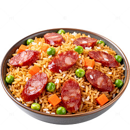 香肠炒饭美食