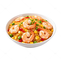 虾仁炒饭美食图片