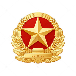 金色五星徽章国徽素材