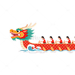 龙舟竞技插画设计素材