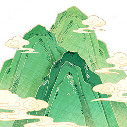 山水画云雾缭绕