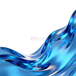 蓝色流动水流艺术图案