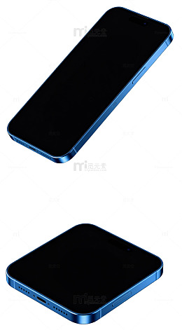 蓝色边框智能手机设计图