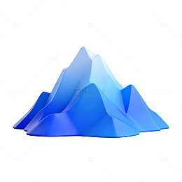 抽象山丘模型设计素材