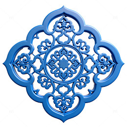 蓝色花纹图案装饰设计素材