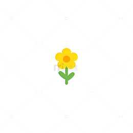 简约卡通花朵图案设计元素
