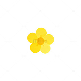 简约黄色小花图案设计元素