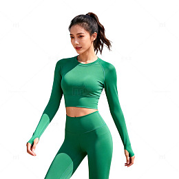 绿色运动健身女装套装