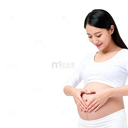 孕妇爱心腹部写真