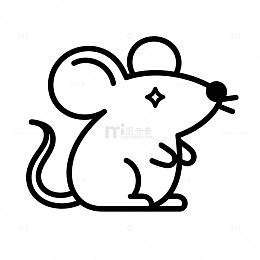 卡通老鼠简笔画素材