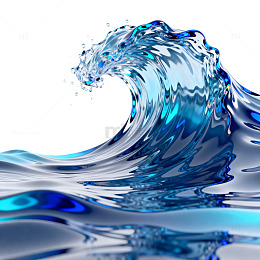 蓝色海浪艺术效果图片