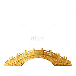 金色拱桥装饰模型