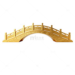 金色拱桥模型装饰摆件