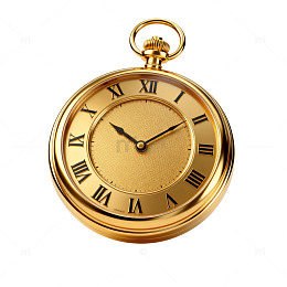 古典金色怀表特写