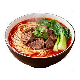 牛肉面美食插画