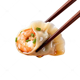 虾仁饺子美食片
