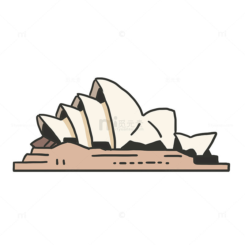五一旅游景点悉尼歌剧院元素