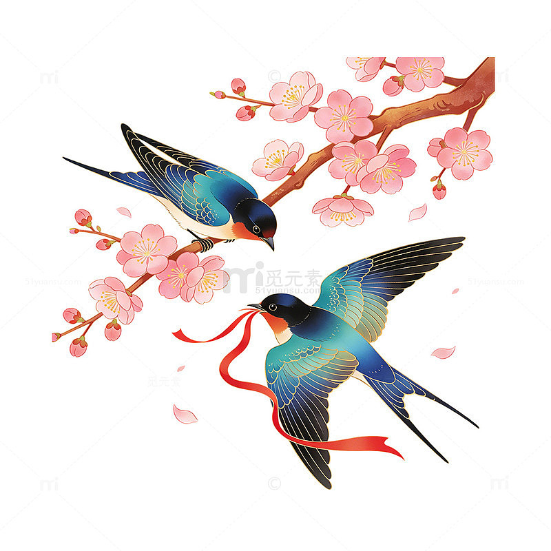 杏林春燕传统纹样元素