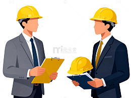 商务工地讨论插画
