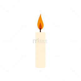 静谧夜晚的孤独光辉蜡烛