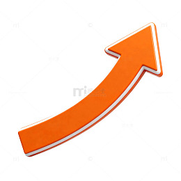 箭头向上增长趋势图