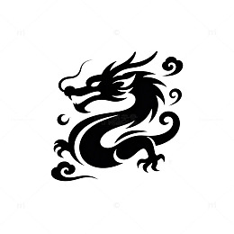 黑色龙图腾图案