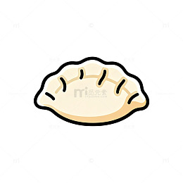 卡通风格饺子插画设计素材