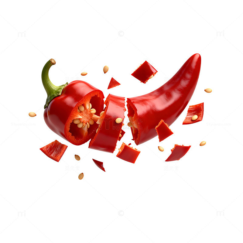 动态红辣椒创意美食插画
