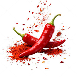 辣椒红艳视觉冲击力强烈