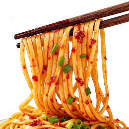 筷子夹面条美食图片