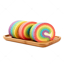 彩虹蛋糕卷美食