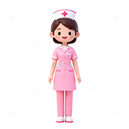 可爱护士形象插画设计素材
