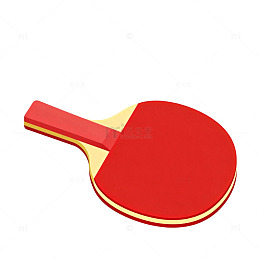 卡通风格乒乓球拍矢量图