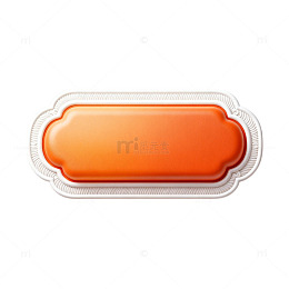 简约风格橙色酱料包装设计素材