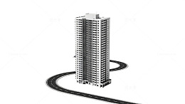 现代建筑与道路模型