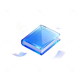 透明玻璃与飞舞文件创意图